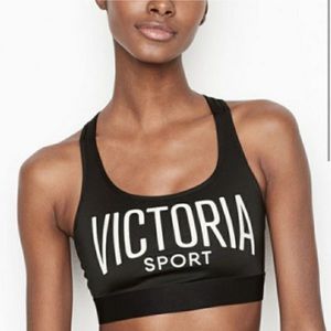 Victoria’s Secret The Player Racerback Black Sports Bra